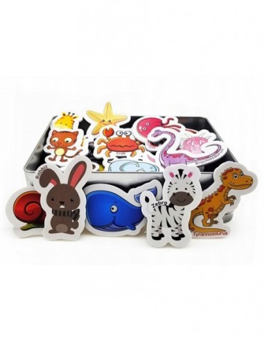 MAGNESY NA LODÓWKĘ ZWIERZĘTA 40 SZT W...