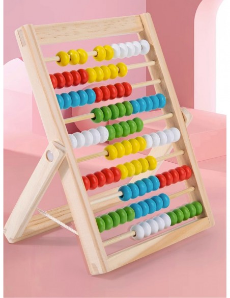 LICZYDŁO  DREWNIANE STOJĄCE SZKOLNE NAUKA LICZENIA