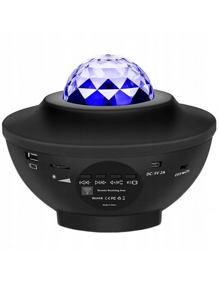 PROJEKTOR GWIAZD GŁOŚNIK BLUETOOTH LAMPKA NOCNA