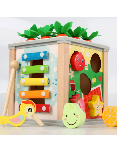 DREWNIANA KOSTKA EDUKACYJNA SORTER...