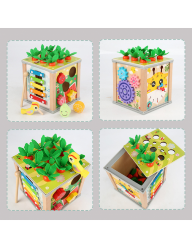 DREWNIANA KOSTKA EDUKACYJNA SORTER...