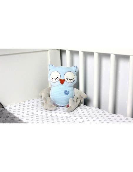 PRZYTULANKA Z GRZECHOTKĄ SPIĄCA SOWA