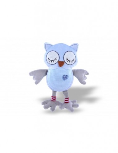 PRZYTULANKA Z GRZECHOTKĄ SPIĄCA SOWA