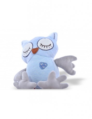 PRZYTULANKA Z GRZECHOTKĄ SPIĄCA SOWA