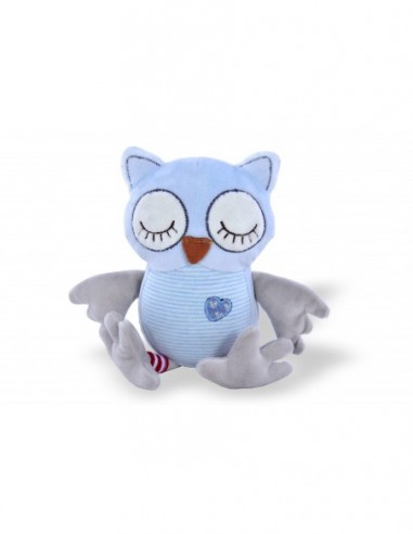 PRZYTULANKA Z GRZECHOTKĄ SPIĄCA SOWA