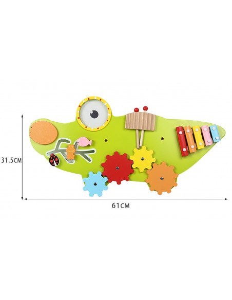 TABLICA SENSORYCZNA MANIPULACYJNA MONTESSORI KROKODYL