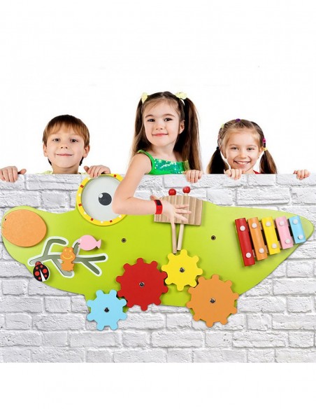 TABLICA SENSORYCZNA MANIPULACYJNA MONTESSORI KROKODYL