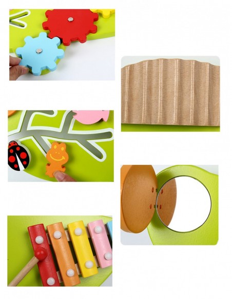 TABLICA SENSORYCZNA MANIPULACYJNA MONTESSORI KROKODYL