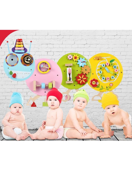 DUŻA TABLICA SENSORYCZNA MANIPULACYJNA MONTESSORI STONOGA