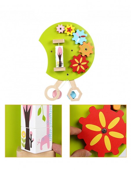 DUŻA TABLICA SENSORYCZNA MANIPULACYJNA MONTESSORI STONOGA