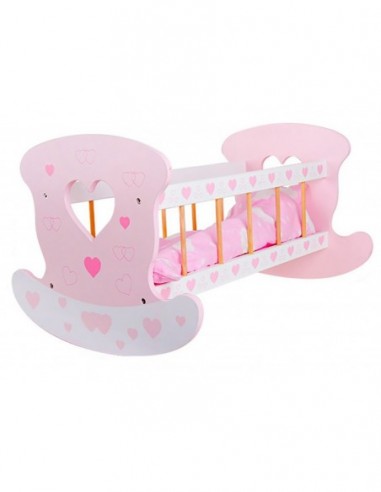 DUŻA DREWNIANA KOŁYSKA ŁÓŻECZKO DLA...