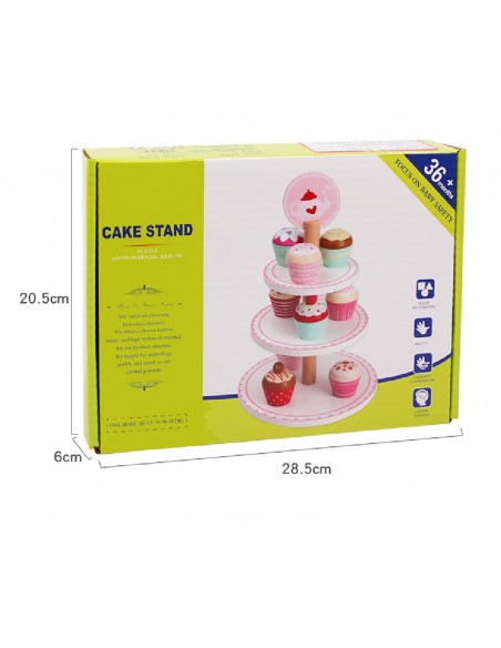 DREWNIANY ZESTAW PATERA Z CIASTECZKAMI BABECZKAMI