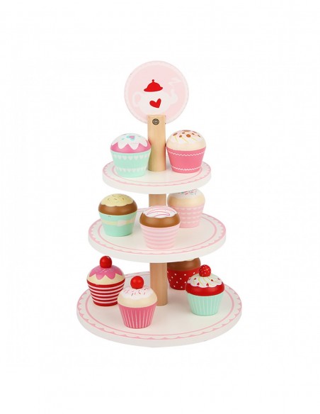 DREWNIANY ZESTAW PATERA Z CIASTECZKAMI BABECZKAMI