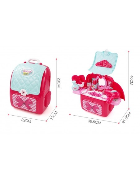 TOALETKA DLA DZIEWCZYNKI LUSTRO + AKCESORIA PLECAK KOSMETYKI