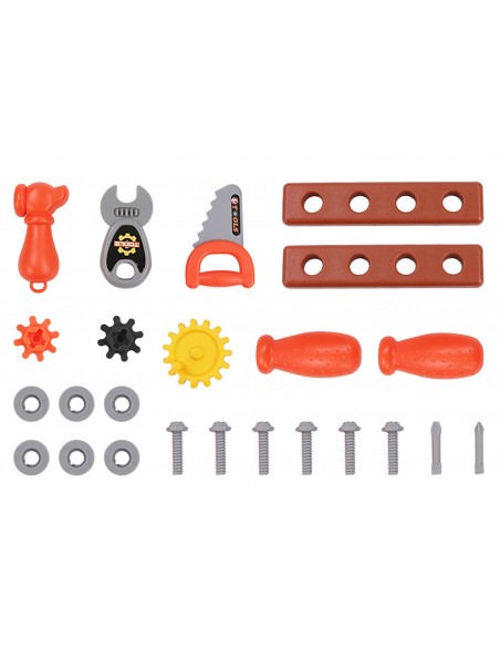 ZESTAW SKRZYNKA Z NARZĘDZIAMI DLA DZIECI WARSZTAT ZABAWKOWY W WALIZCE 3 W 1 008-952A