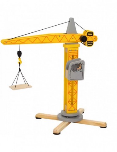 DUŻY DREWNIANY DŹWIG ŻURAW OBROTOWY...