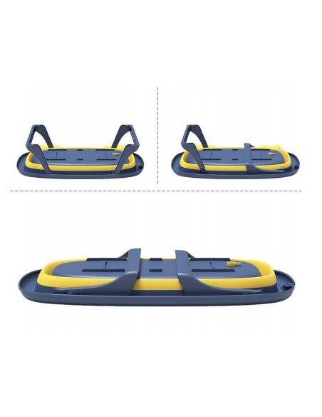 DUŻA WANIENKA WANNA DZIECI SKŁADANA TURYSTYCZNA SILIKON NIEBIESKO-ŻÓŁTA