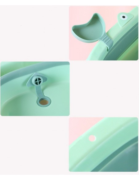 DUŻA WANIENKA WANNA DZIECI SKŁADANA TURYSTYCZNA SILIKON ZIELONA