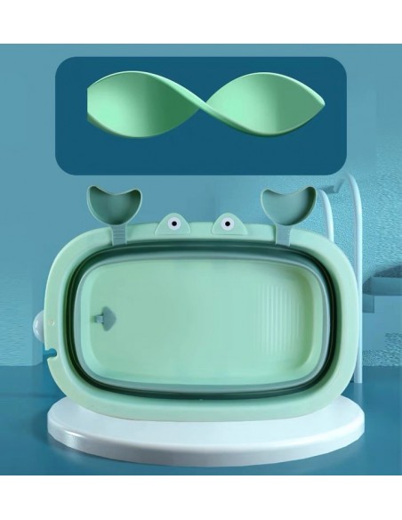 DUŻA WANIENKA WANNA DZIECI SKŁADANA TURYSTYCZNA SILIKON ZIELONA