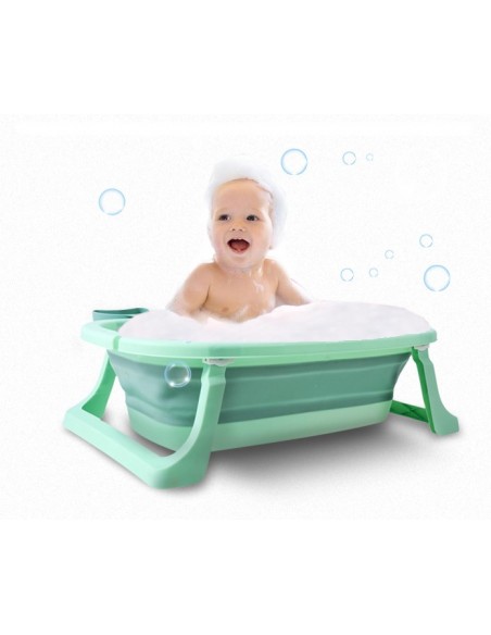 DUŻA WANIENKA WANNA DZIECI SKŁADANA TURYSTYCZNA SILIKON ZIELONA