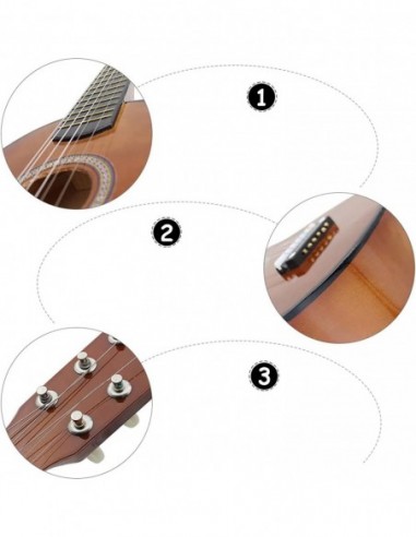 GITARA DREWNIANA AKUSTYCZNA 6...