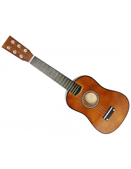 GITARA DREWNIANA AKUSTYCZNA 6 STRUNOWA DLA DZIECI COFFEE 60 CM