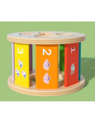 DREWNIANY SORTER KROKODYL DO CIĄGANIA...