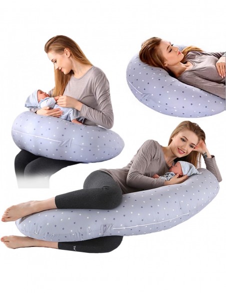 PODUSZKA DLA KOBIET W CIĄŻY CIĄŻOWA 2w1 DO SPANIA TYPU C NICEkids