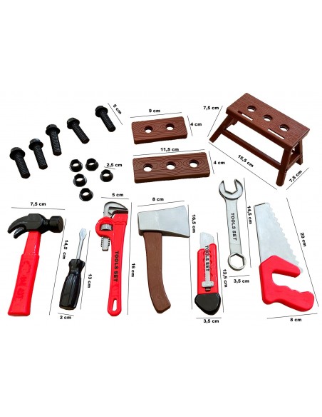 ZESTAW WARSZTAT MAŁY MECHANIK NARZĘDZIA ZESTAW MAJSTERKOWICZA