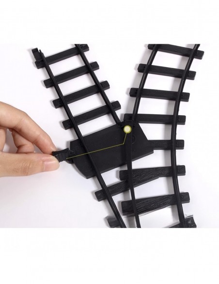 DUŻA ELEKTRYCZNA KOLEJKA POCIĄG NA TORACH DŻWIĘK ŚWIATŁO PAROWÓZ DLA DZIECI