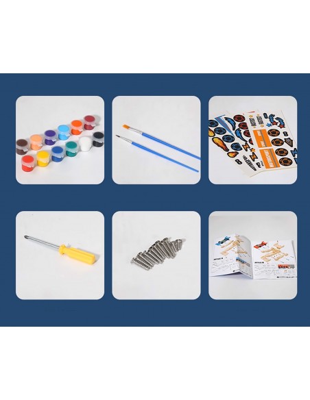 FORMUŁA 1 DREWNIANA DO SKRĘCANIA Z DREWNA MALOWANIA 3 SZTUKI + FARBY DIY