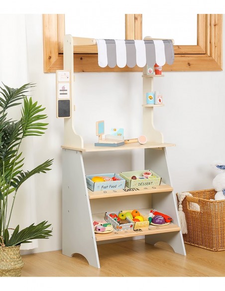 OGROMNY SKLEP STRAGAN DREWNIANY WARZYWANIK SUPERMARKET + AKCESORIA