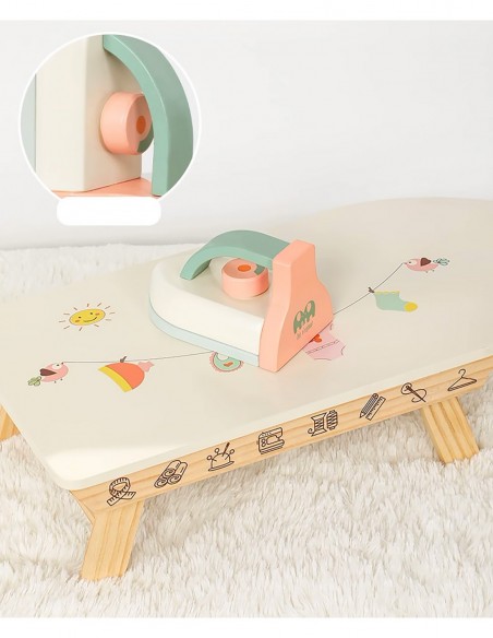 DREWNIANA DESKA DO PRASOWANIA DLA DZIECI + ŻELAZKO AKCESORIA