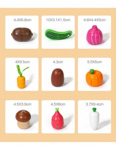 DREWNIANE WARZYWA DO KROJENIA CIĘCIA...