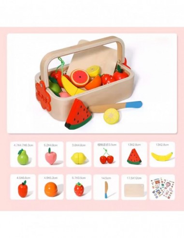 DREWNIANE OWOCE DO KROJENIA CIĘCIA NA...