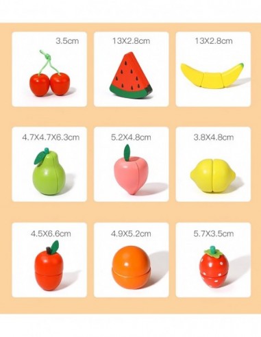 DREWNIANE OWOCE DO KROJENIA CIĘCIA NA...