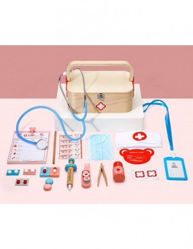 MAŁY LEKARZ DOKTOR ZESTAW DREWNIANY...