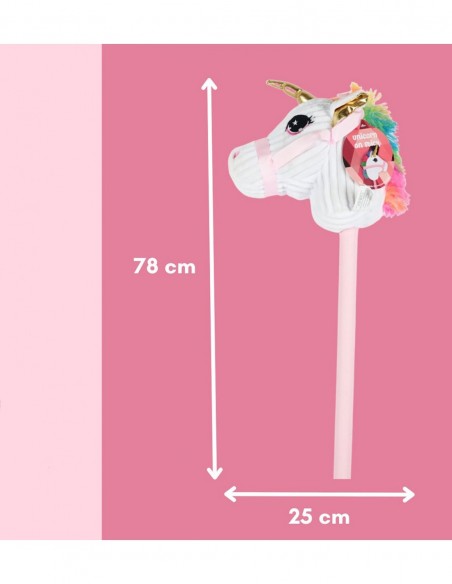 GŁOWA KONIA JEDNOROŻCA PLUSZOWA NA KIJU HOBBY HORSE BEZ DŹWIĘKU