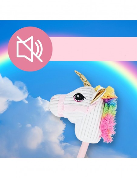 GŁOWA KONIA JEDNOROŻCA PLUSZOWA NA KIJU HOBBY HORSE BEZ DŹWIĘKU