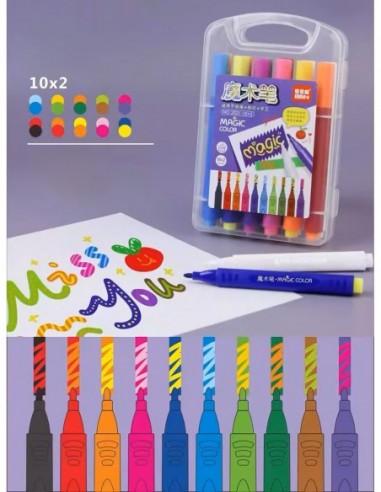 MAGICZNE PISAKI 12 SZT FLAMASTRY...