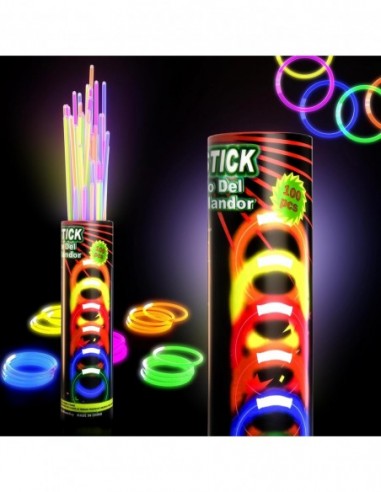 Świecące Bransoletki Fluorescencyjne Opaski Światło Chemiczne 100 Pałeczki