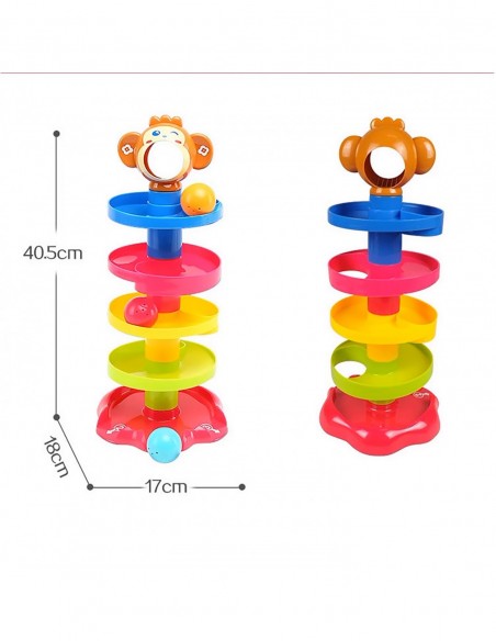 ZJEŻDZALNIA EDUKACYJNA  WIEŻA Z PIŁECZKAMI GRZECHOTKA MAŁPKA