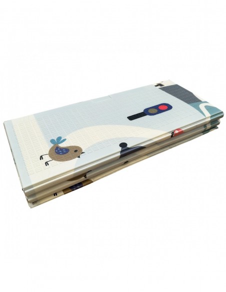 MATA EDUKACYJNA PIANKOWA DUŻA DLA DZIECI 200x180cm SKŁADANA DWUSTRONNA XPE