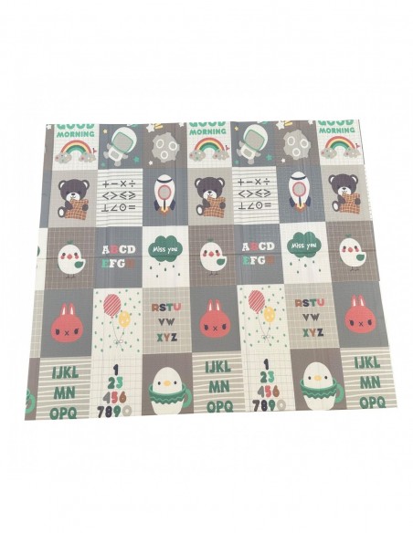 MATA EDUKACYJNA PIANKOWA DUŻA DLA DZIECI 200x180cm SKŁADANA DWUSTRONNA XPE