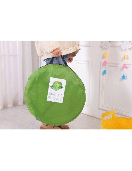 NAMIOT SAMOROZKŁADAJĄCY DLA DZIECI DOMEK DO DOMU OGRODU ZIELONY DINOZAUR