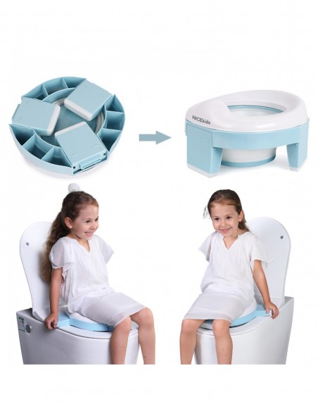 NICEKIDS nocnik antypoślizgowy 3w1 nakładka na wc sedes deskę sedesową niebieski