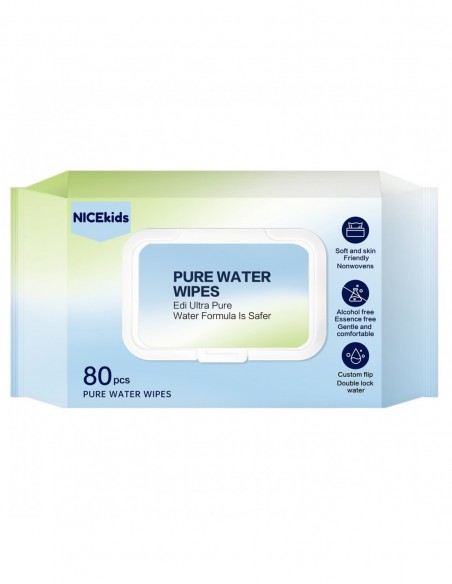 NICEKIDS Chusteczki nawilżane Pure Water Wipes 99,9% wody 1x80 szt