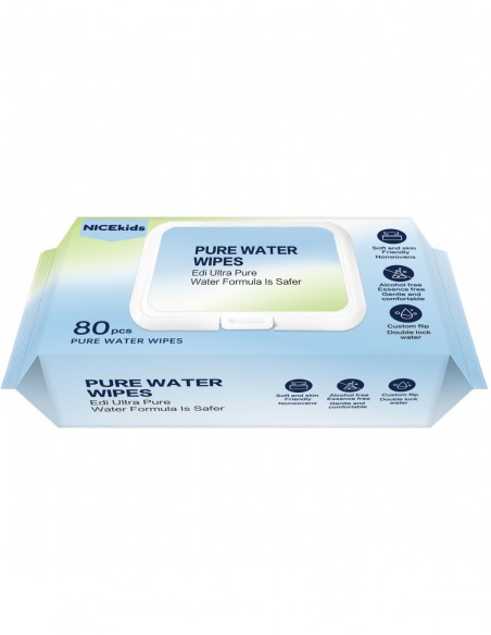 NICEKIDS Chusteczki nawilżane Pure Water Wipes 99,9% wody 1x80 szt