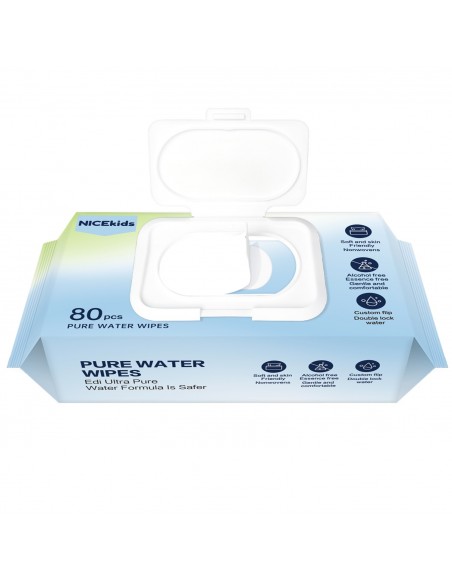 NICEKIDS Chusteczki nawilżane Pure Water Wipes 99,9% wody 1x80 szt