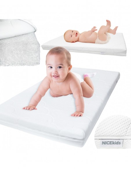 Materac NICEKIDS 120x60 4D ODDYCHAJĄCY PREMIUM Materac do Łóżeczka 120x60